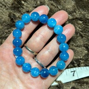 3/$25 Blue Apatite Bead Bracelet